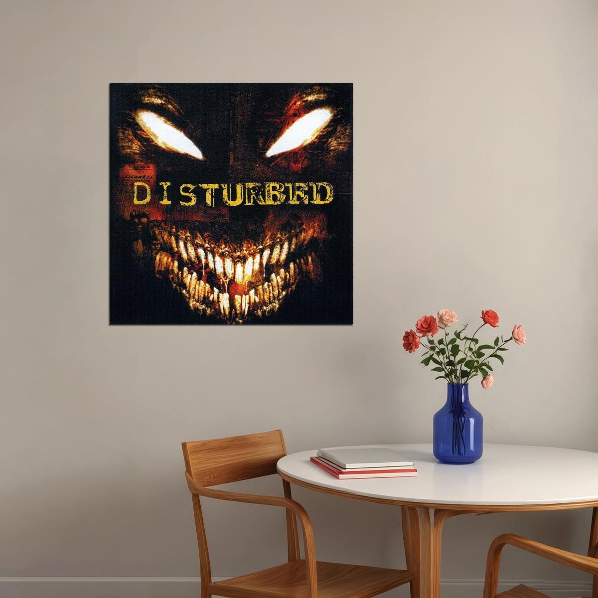 Disturbed Band Poster Rock Music Wall Art Heavy Metal Music Print - xonomax