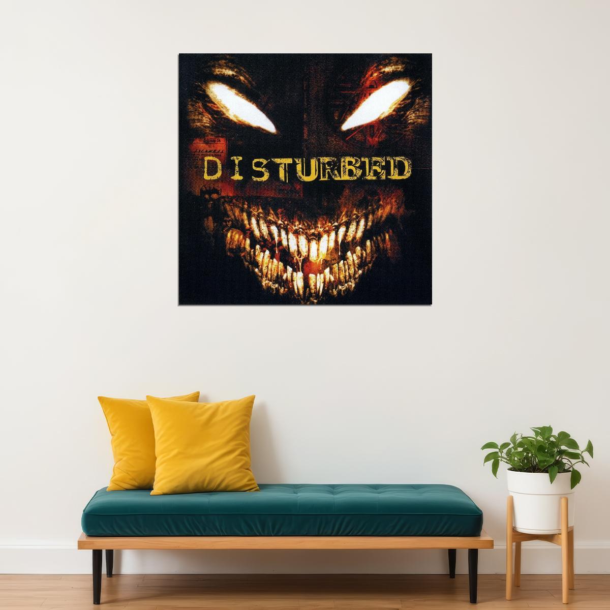 Disturbed Band Poster Rock Music Wall Art Heavy Metal Music Print - xonomax