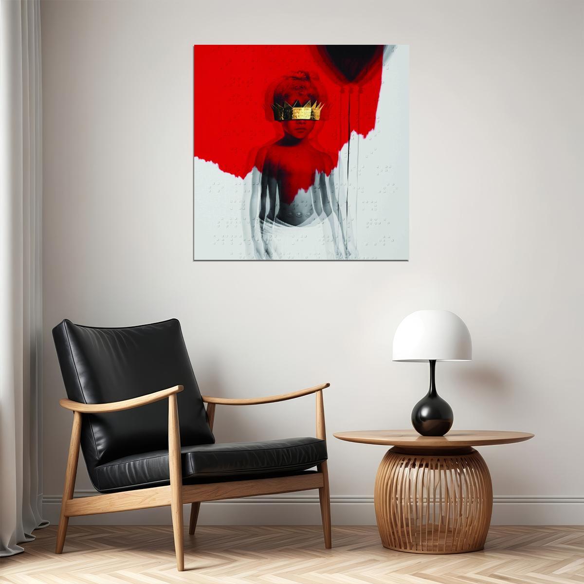 Rihanna Anti Album Cover Art Music Poster Famous Singer Wall Print