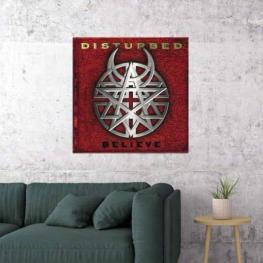 Disturbed Believe Album Cover Art Rock Music Poster Heavy Metal Band Music Print - xonomax