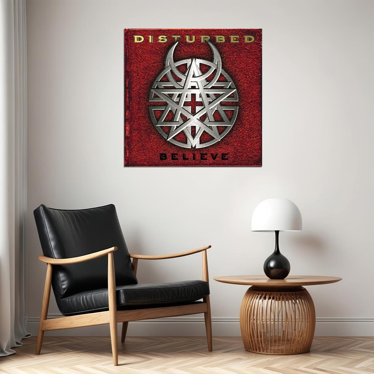 Disturbed Believe Album Cover Art Rock Music Poster Heavy Metal Band Music Print - xonomax
