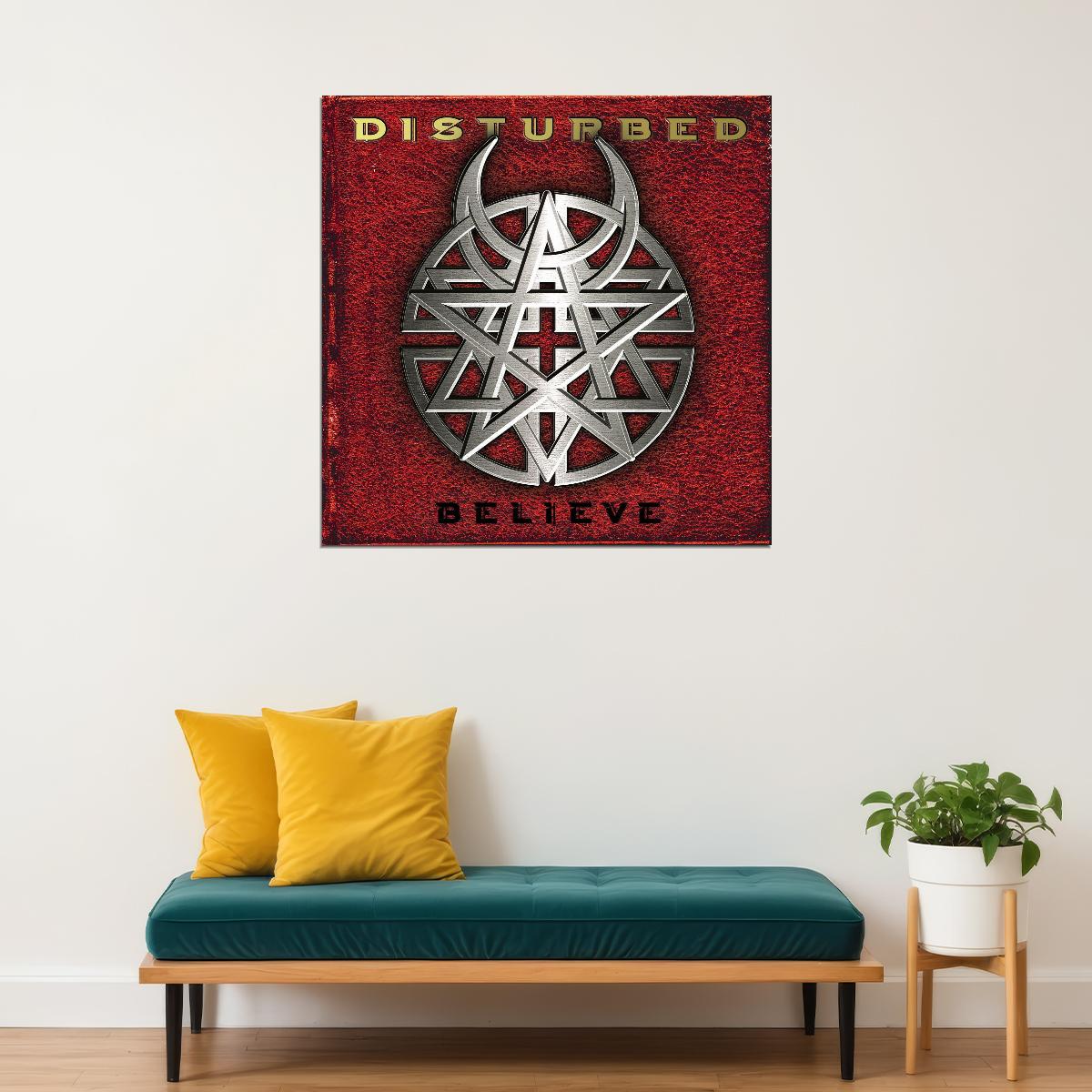 Disturbed Believe Album Cover Art Rock Music Poster Heavy Metal Band Music Print - xonomax
