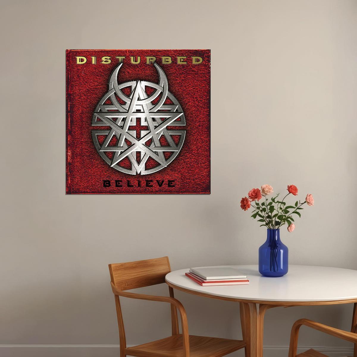 Disturbed Believe Album Cover Art Rock Music Poster Heavy Metal Band Music Print - xonomax