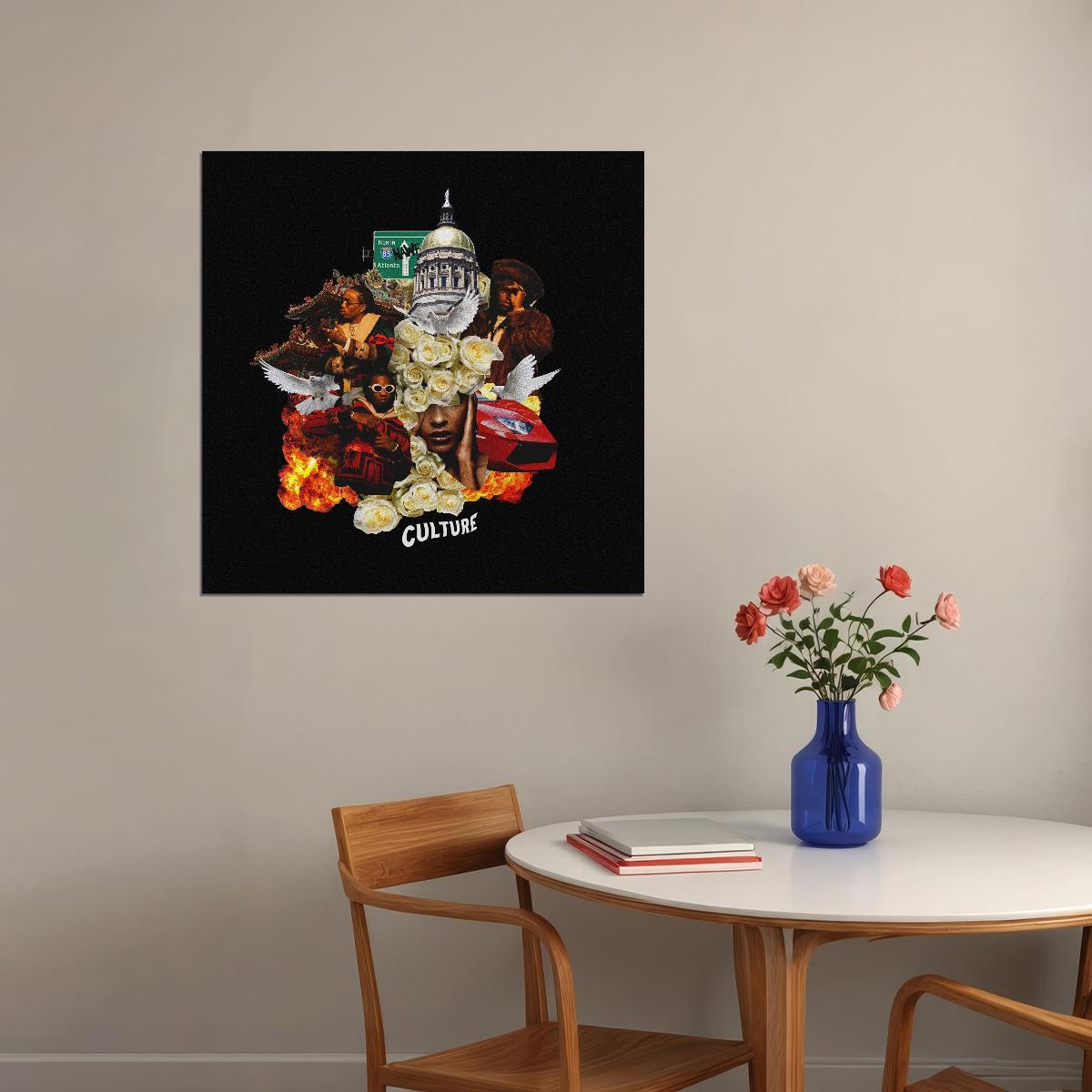 Migos Culture Album Cover Art Music Poster Hip-hop Wall Print - xonomax