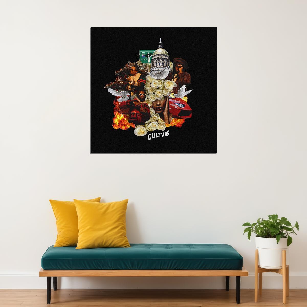 Migos Culture Album Cover Art Music Poster Hip-hop Wall Print - xonomax