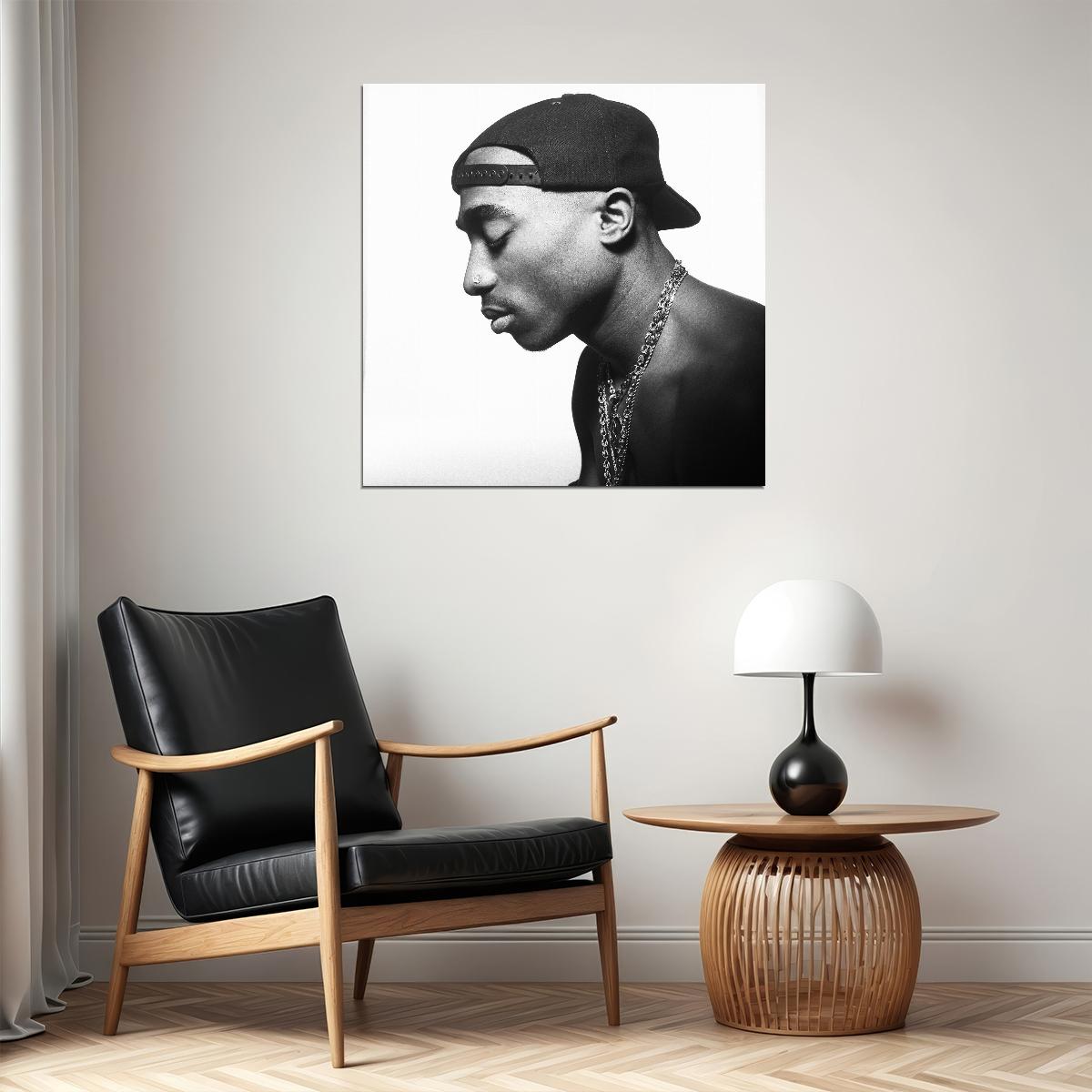 Tupac Shakur 2pac Sizes Album Cover Art Rap Music Poster Iconic Hip Hop Artist Print