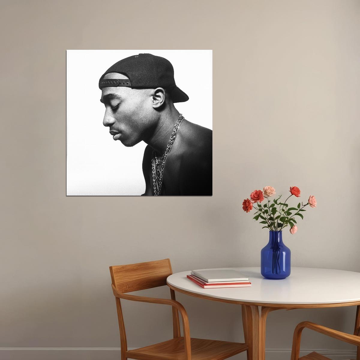Tupac Shakur 2pac Sizes Album Cover Art Rap Music Poster Iconic Hip Hop Artist Print