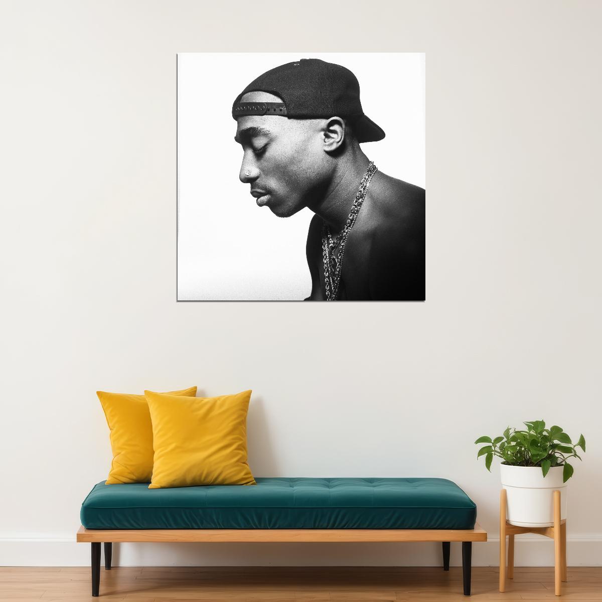 Tupac Shakur 2pac Sizes Album Cover Art Rap Music Poster Iconic Hip Hop Artist Print