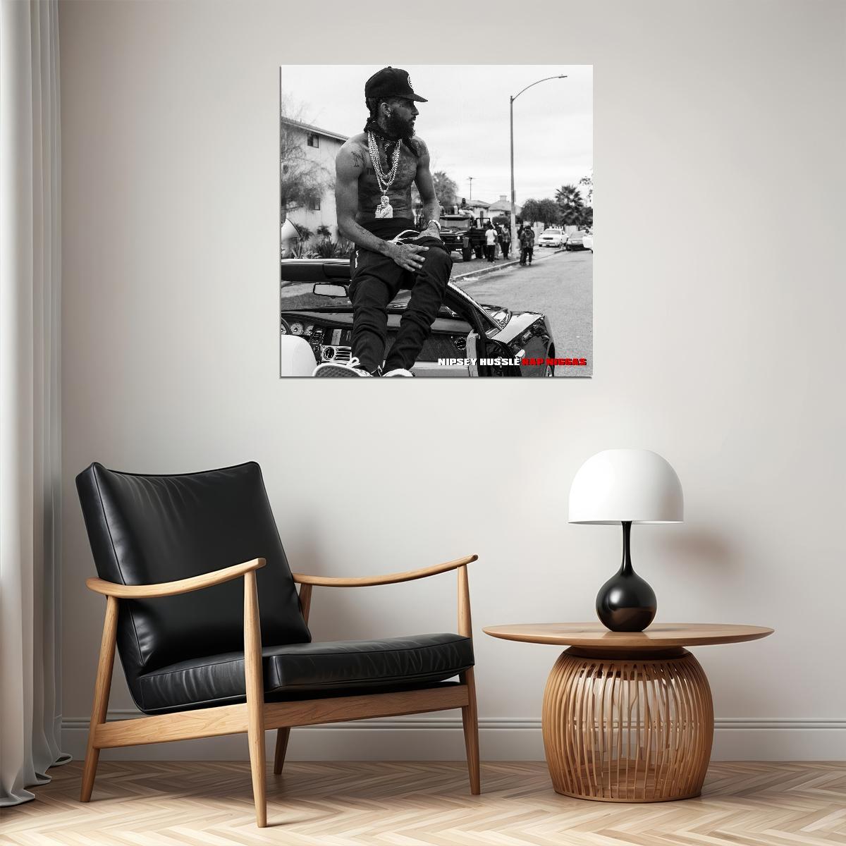 Nipsey Hussle Rap Album Cover Art Rap Hip-hop Music Poster Wall Print - xonomax
