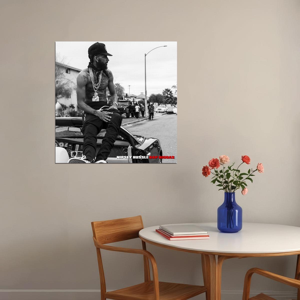 Nipsey Hussle Rap Album Cover Art Rap Hip-hop Music Poster Wall Print - xonomax