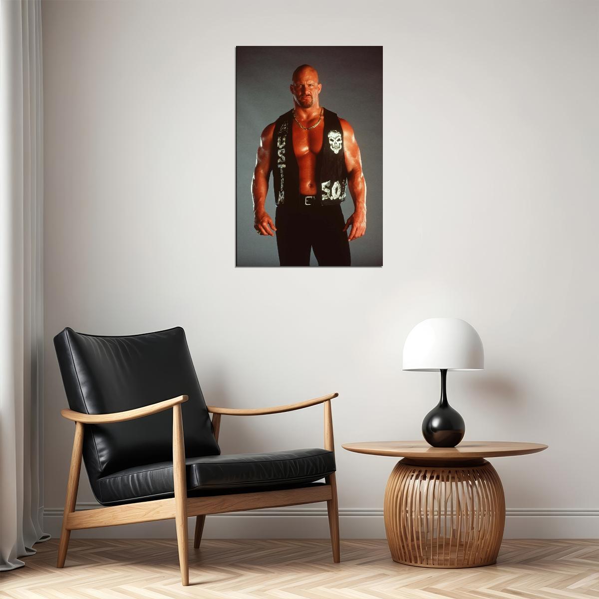 Stone Cold Steve Austin Wrestling Poster Wwe Legend Print - xonomax
