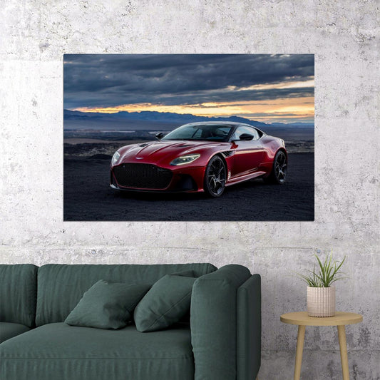 Aston Martin Poster Luxury Sports Car Wall Art Supercar Print - xonomax