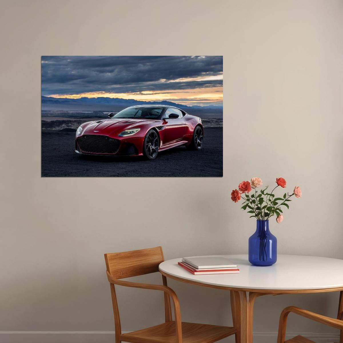 Aston Martin Poster Luxury Sports Car Wall Art Supercar Print - xonomax