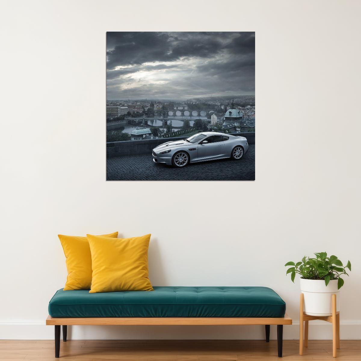 Aston Martin Poster Luxury Sports Car Wall Art Supercar Print