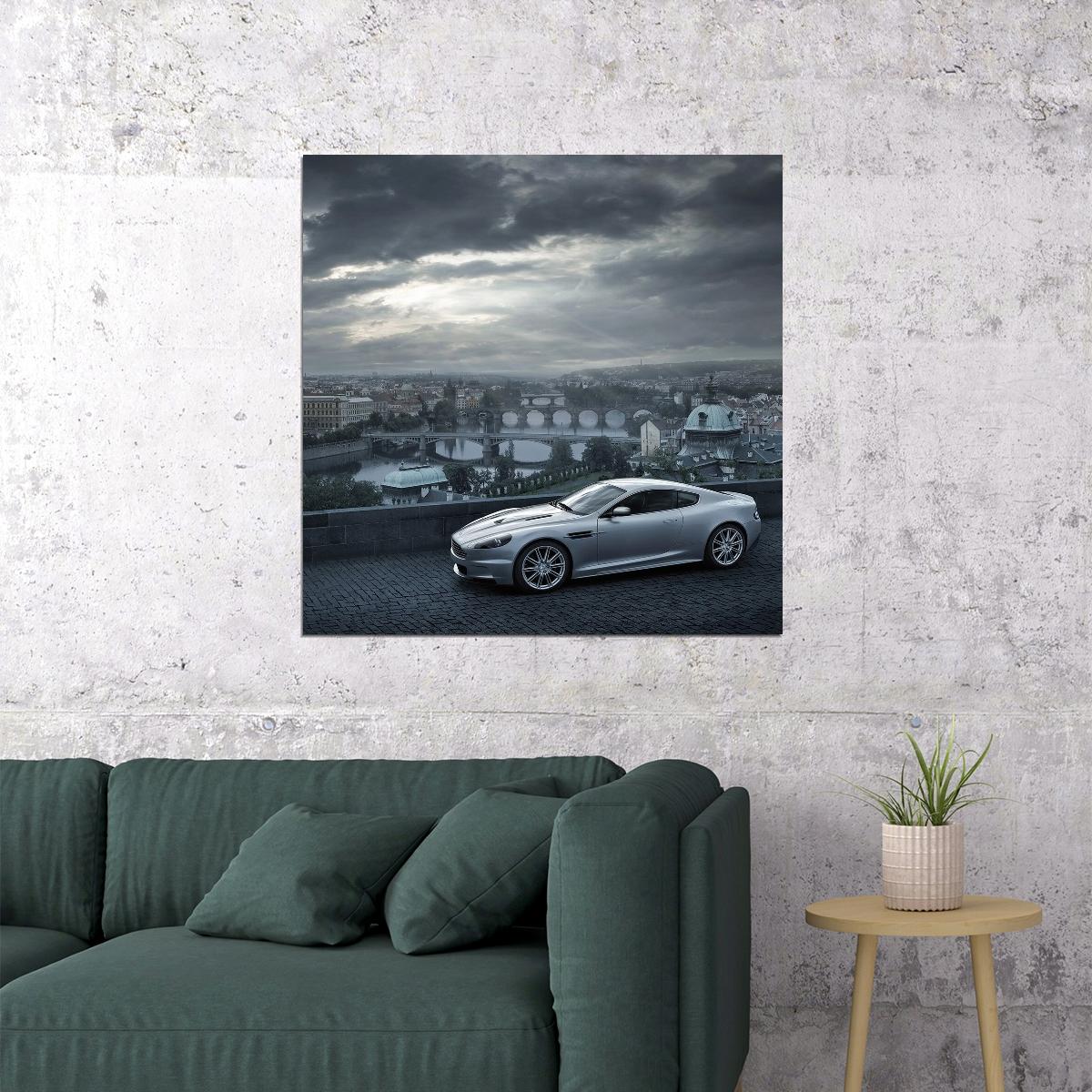 Aston Martin Poster Luxury Sports Car Wall Art Supercar Print