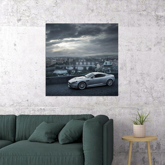 Aston Martin Poster Luxury Sports Car Wall Art Supercar Print - xonomax