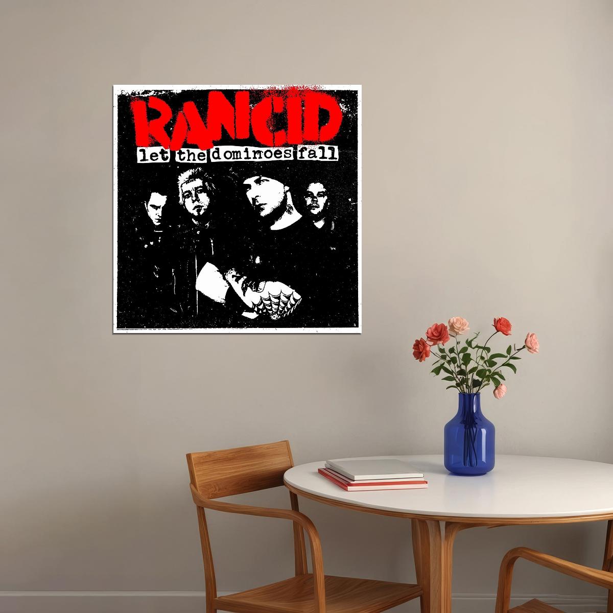 Rancid Let The Dominoes Fall Album Cover Art Punk Rock Music Poster Band Wall Print - xonomax