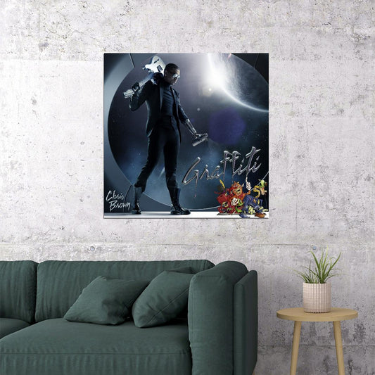 Chris Brown Graffiti Album Cover Art R&b Music Poster Singer Music Print - xonomax