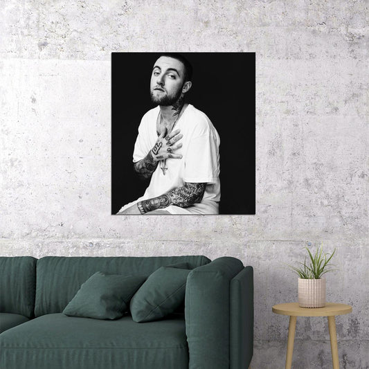 Mac Miller Music Poster Rap Hip-hop Artist Wall Print - xonomax