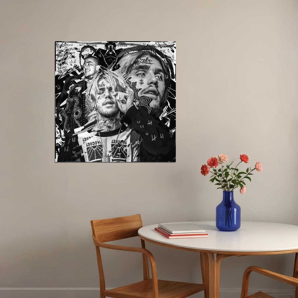 Lil Peep Rap Music Poster Rapper Wall Art