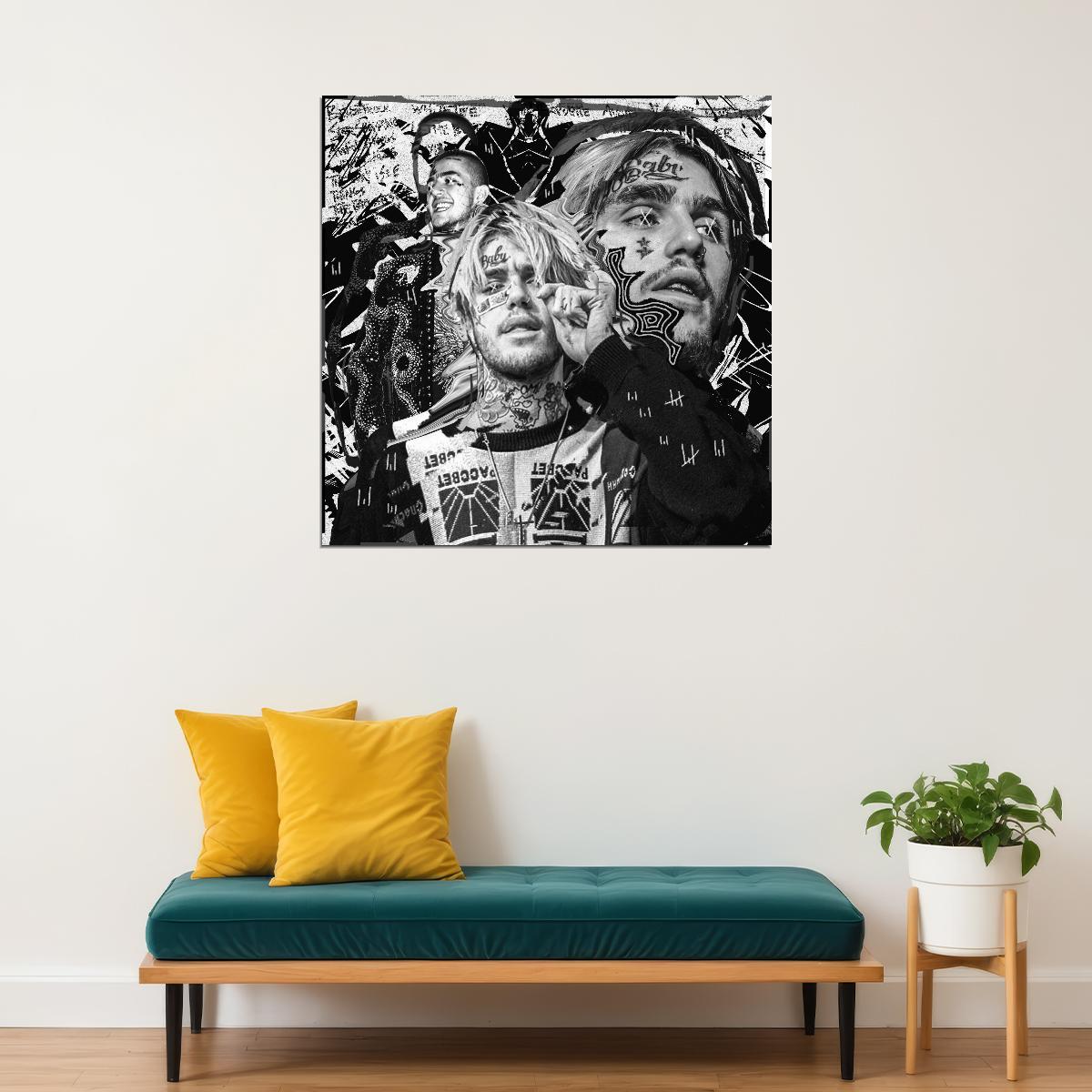 Lil Peep Rap Music Poster Rapper Wall Art
