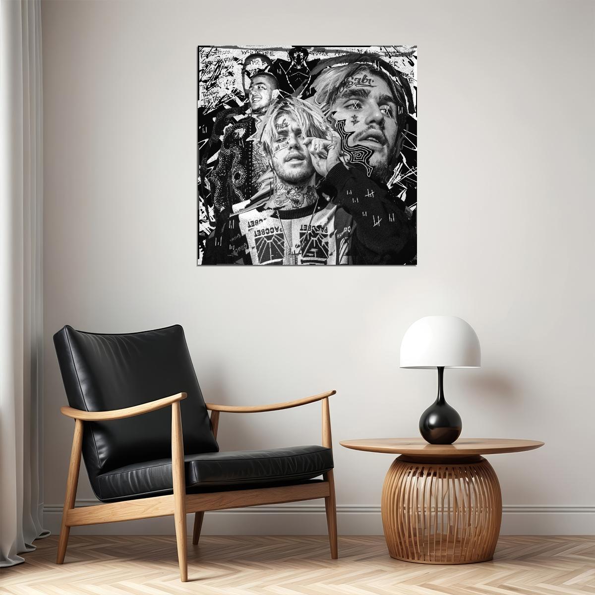 Lil Peep Rap Music Poster Rapper Wall Art