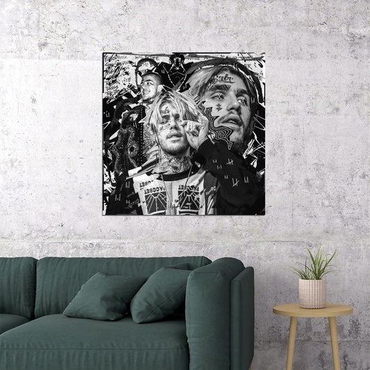 Lil Peep Rap Music Poster Rapper Wall Art - xonomax