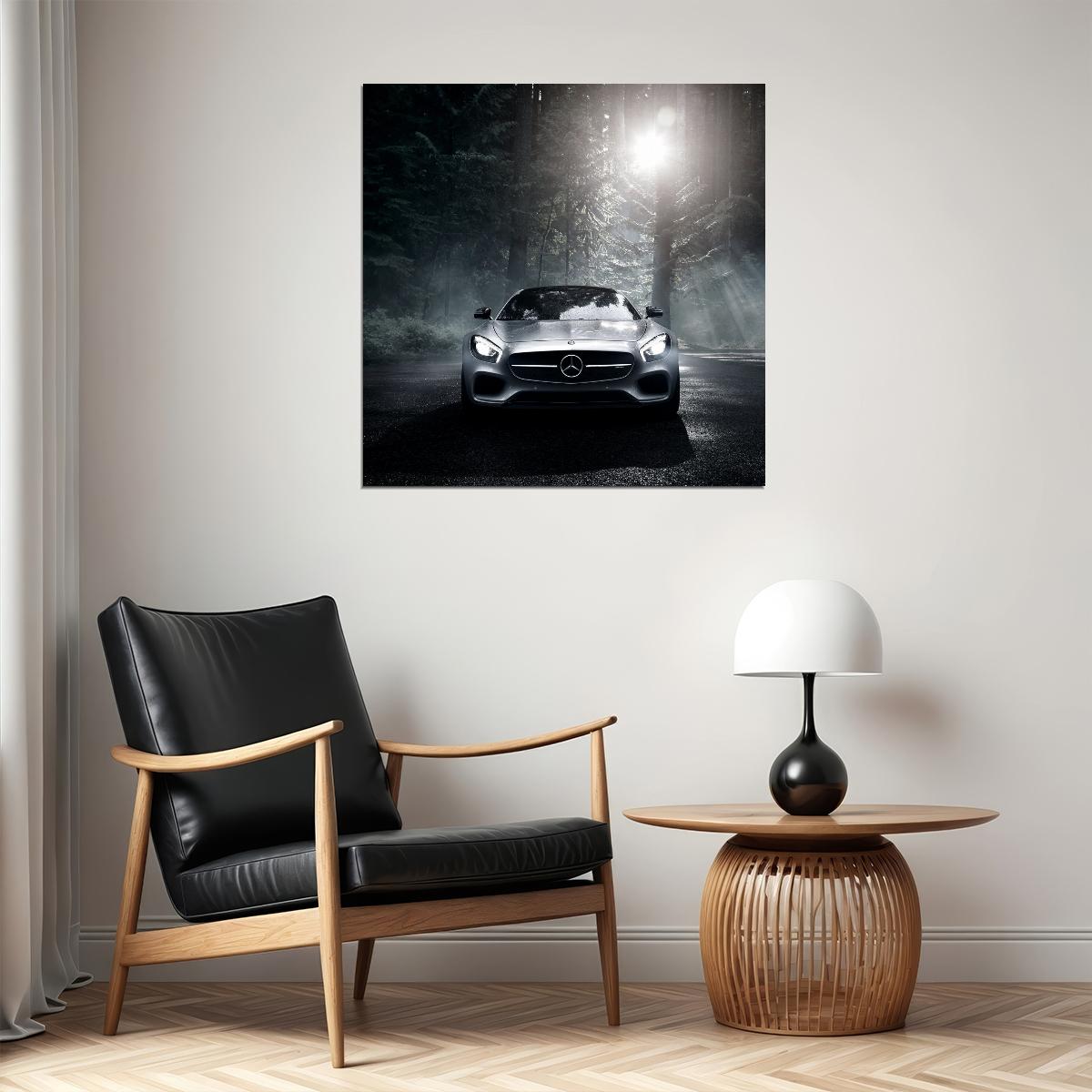 Mercedes-benz Car Poster Sports Vehicle Wall Art Supercar