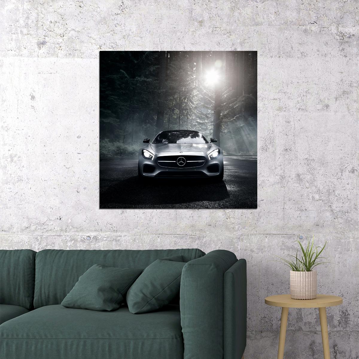 Mercedes-benz Car Poster Sports Vehicle Wall Art Supercar
