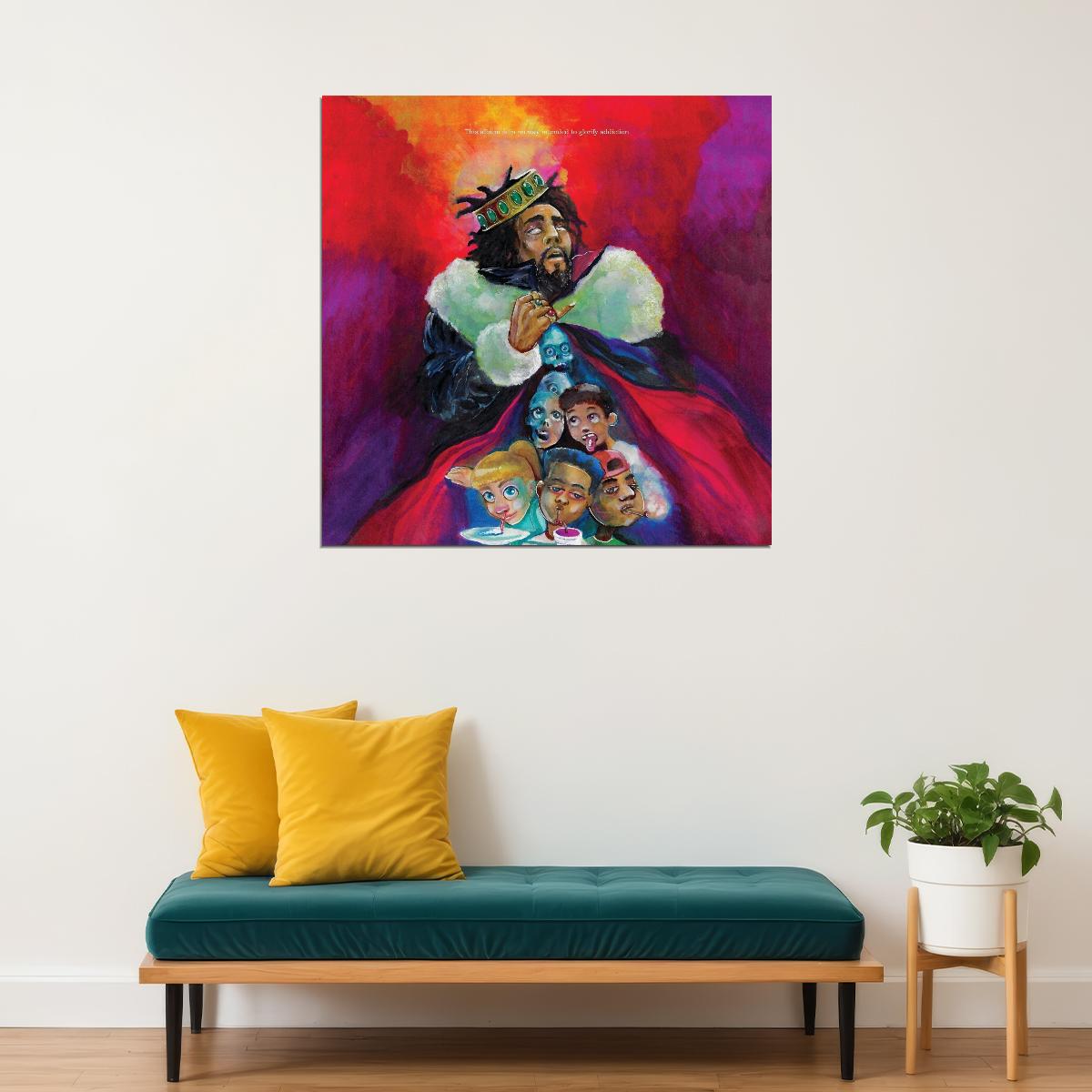 J. Cole Kod Album Cover Art Hip-hop Music Poster Rap Artist Music Print