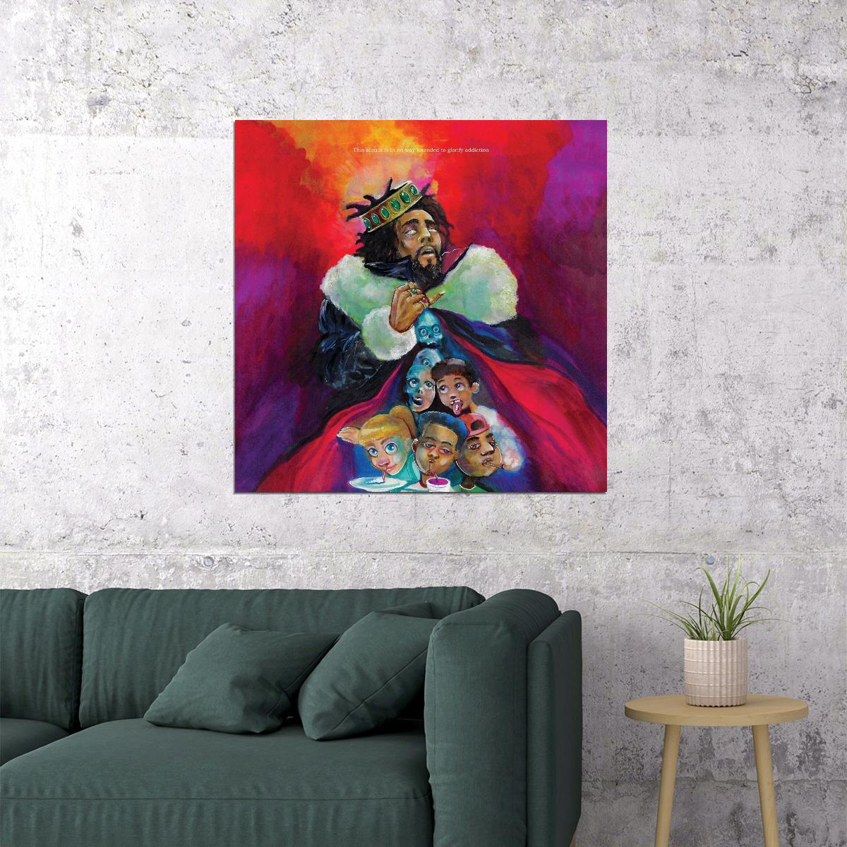 J. Cole Kod Album Cover Art Hip-hop Music Poster Rap Artist Music Print