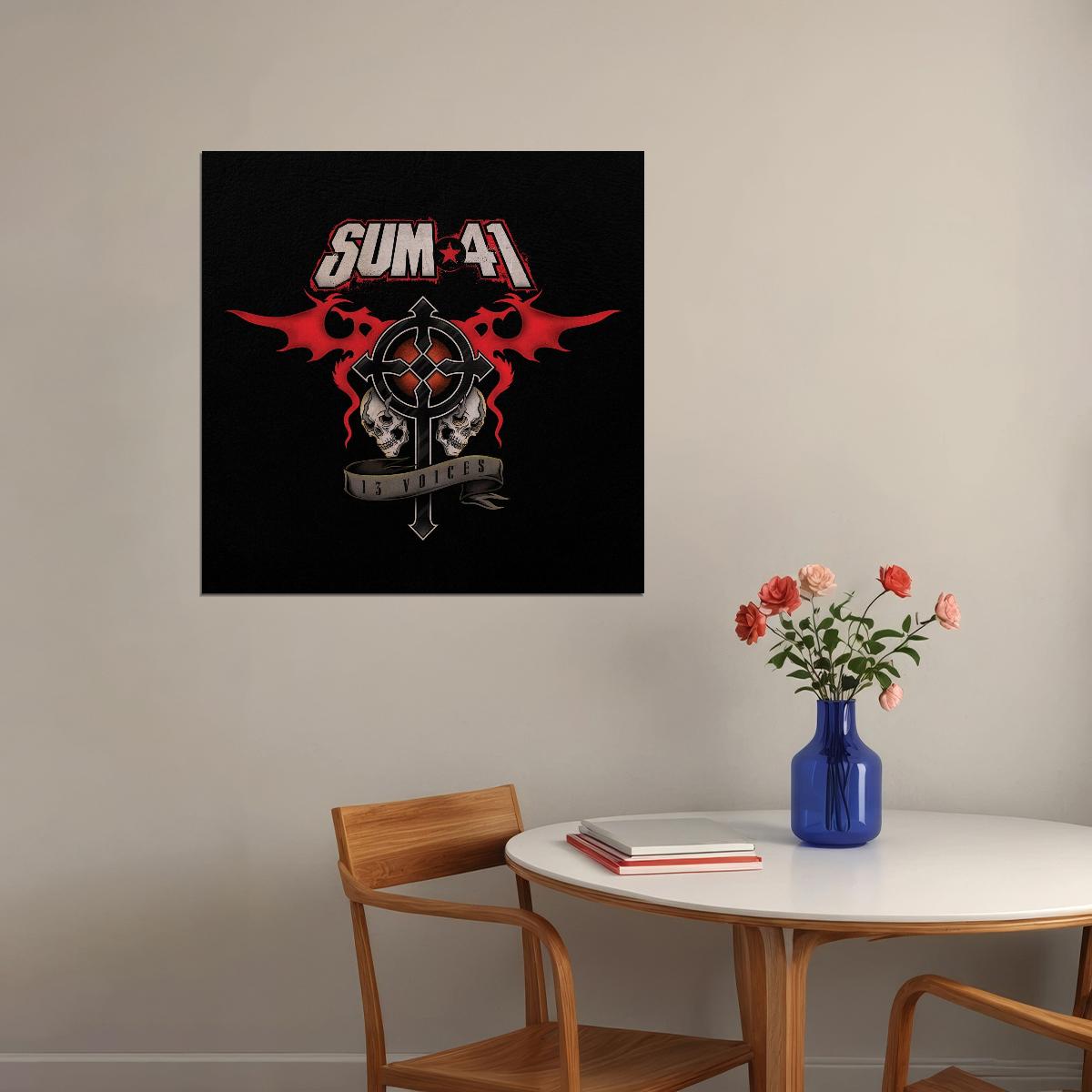 Sum 41 13 Voices Album Cover Art Music Poster Iconic Punk Rock Band Print - xonomax