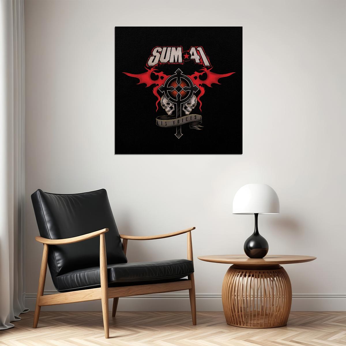 Sum 41 13 Voices Album Cover Art Music Poster Iconic Punk Rock Band Print - xonomax