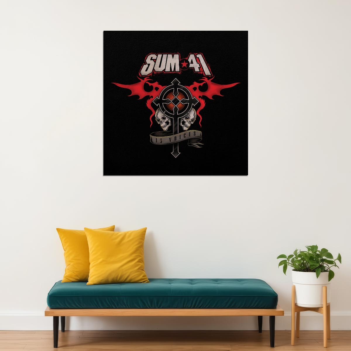 Sum 41 13 Voices Album Cover Art Music Poster Iconic Punk Rock Band Print - xonomax