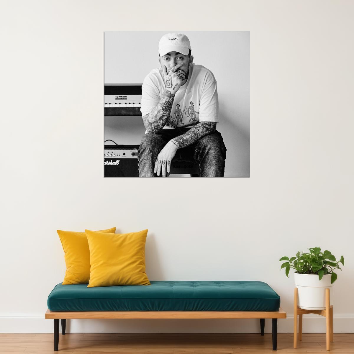 Mac Miller Music Poster Rap Hip-hop Artist Wall Print