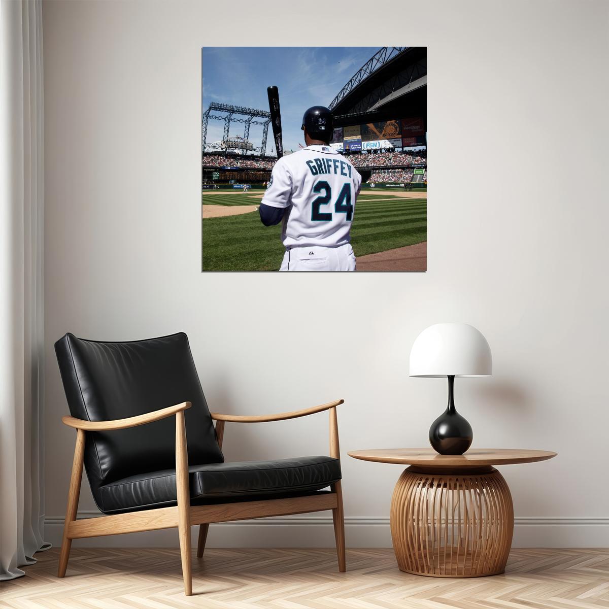 Ken Griffey Jr. Baseball Poster Mlb Player Wall Art Motivational Sports Print