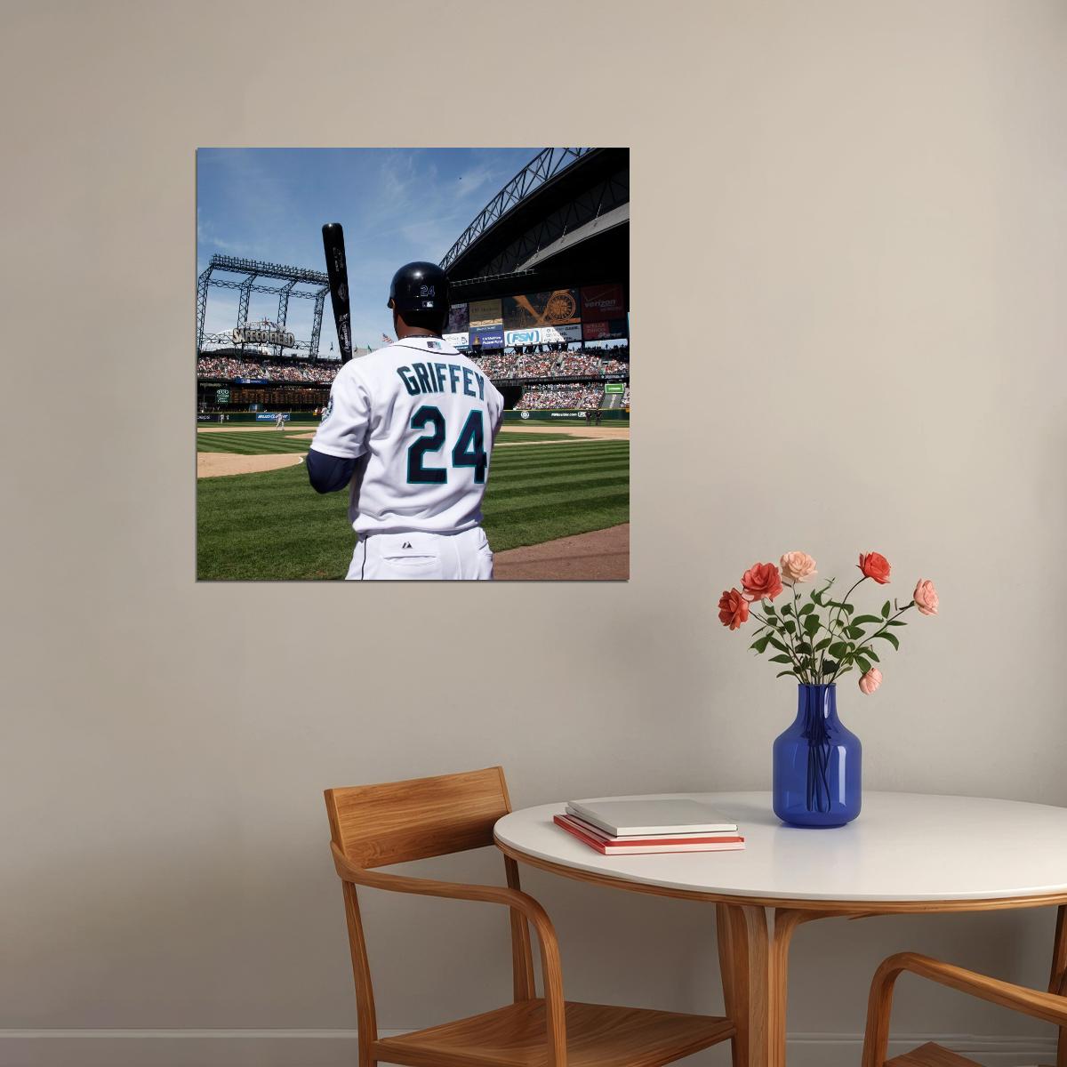 Ken Griffey Jr. Baseball Poster Mlb Player Wall Art Motivational Sports Print