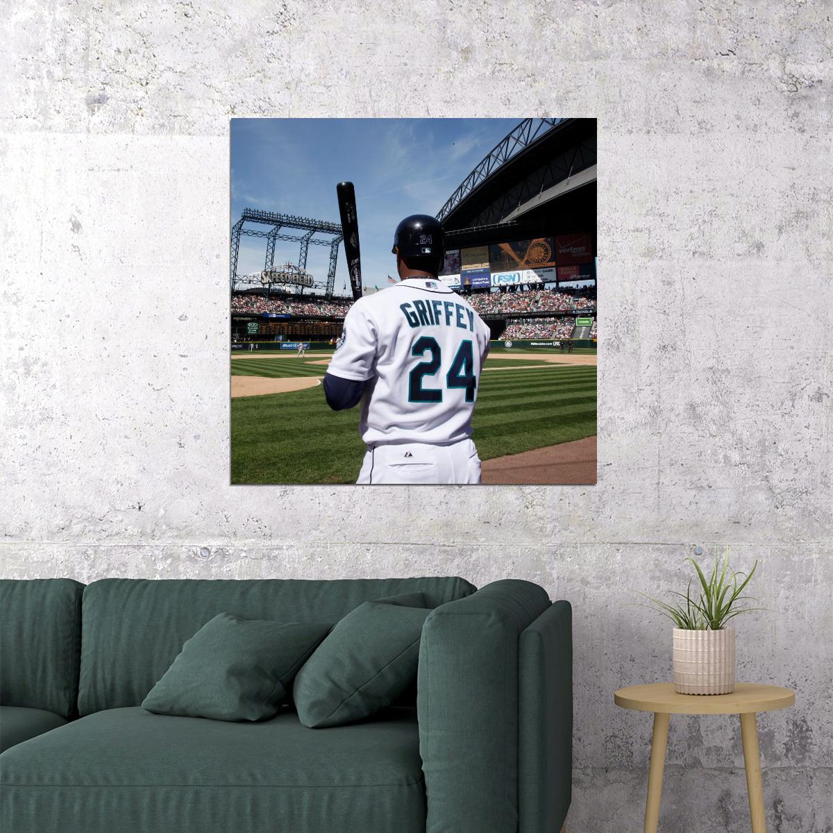 Ken Griffey Jr. Baseball Poster Mlb Player Wall Art Motivational Sports Print
