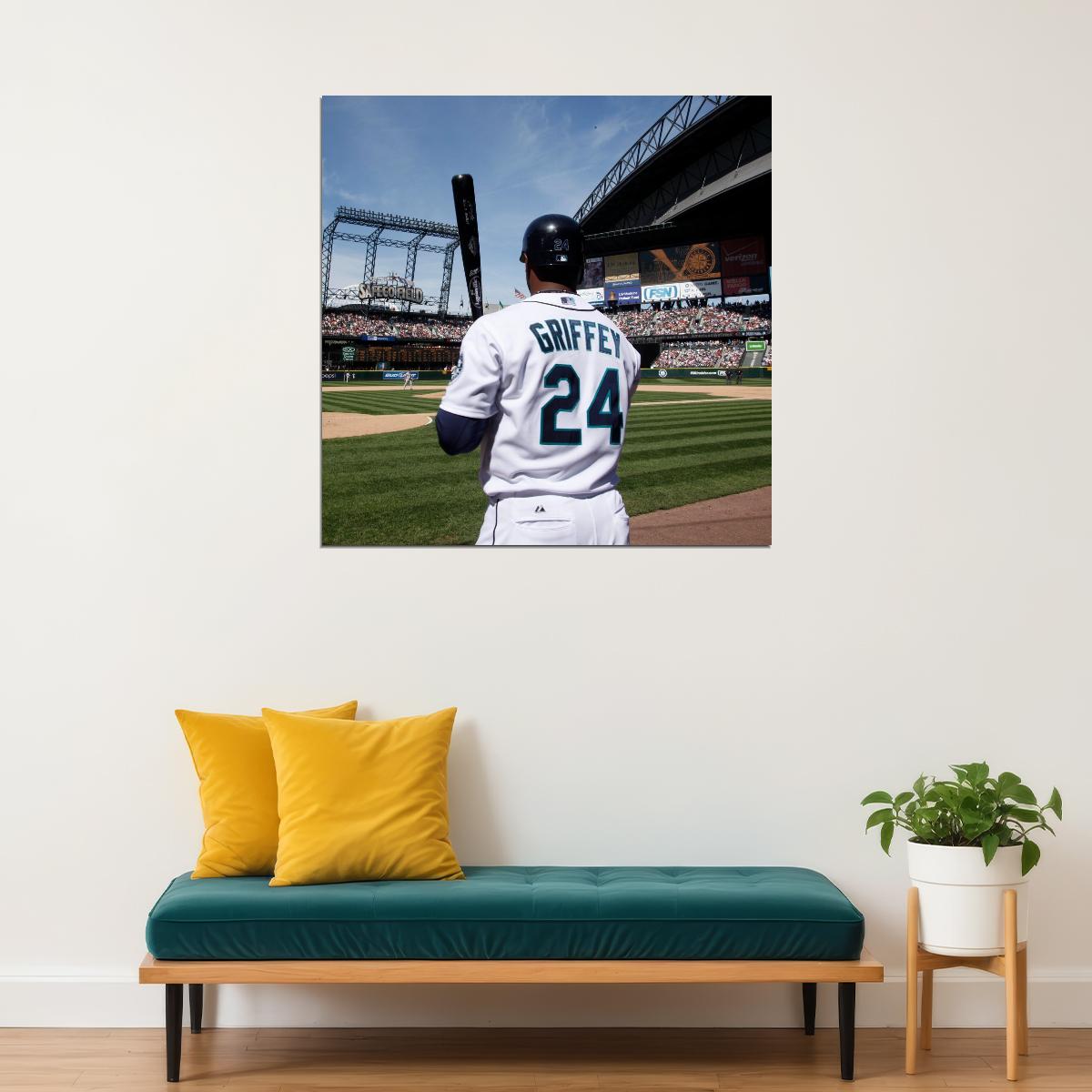 Ken Griffey Jr. Baseball Poster Mlb Player Wall Art Motivational Sports Print