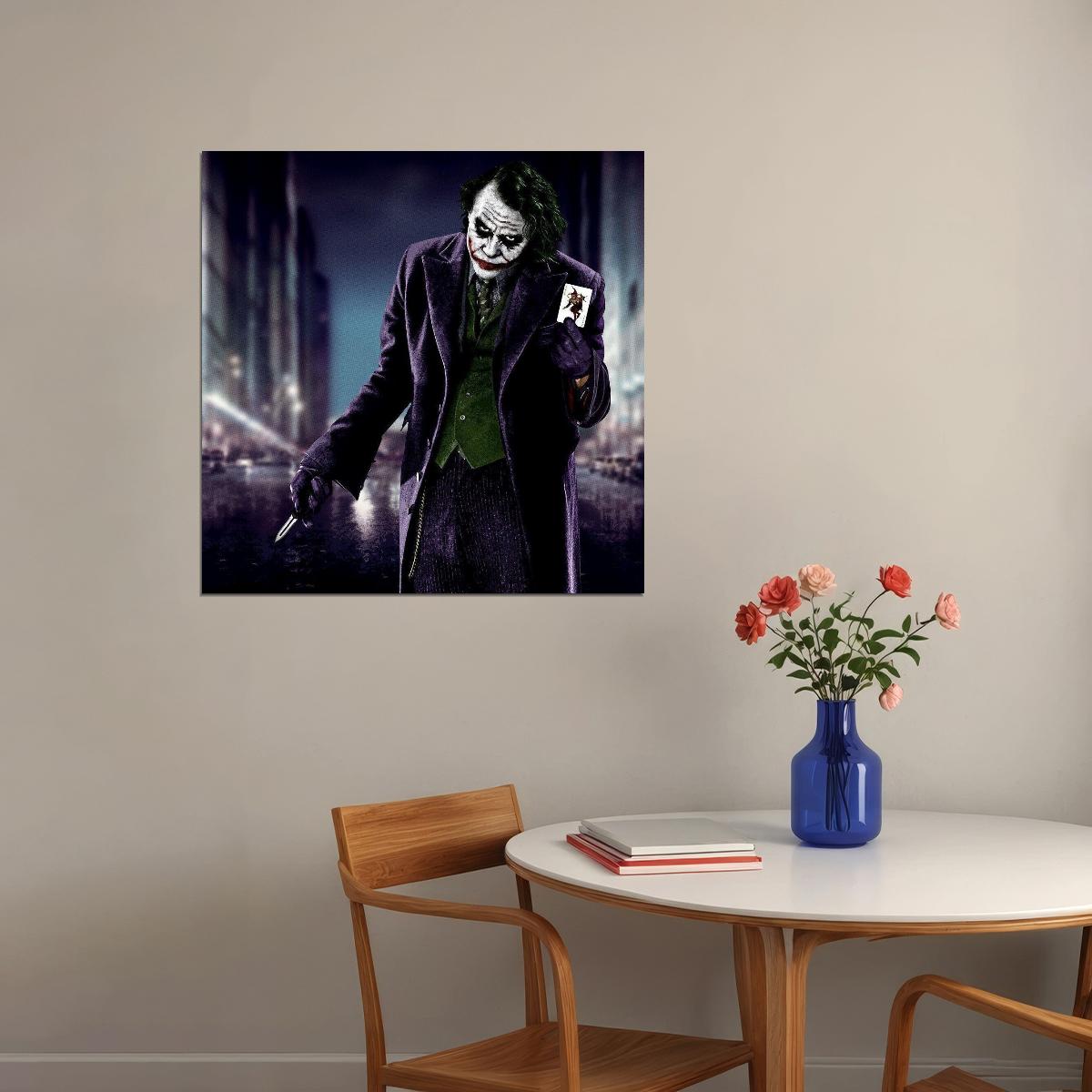 The Joker The Dark Knight Movie Poster Iconic Dc Villain Art Print Heath Ledger - xonomax