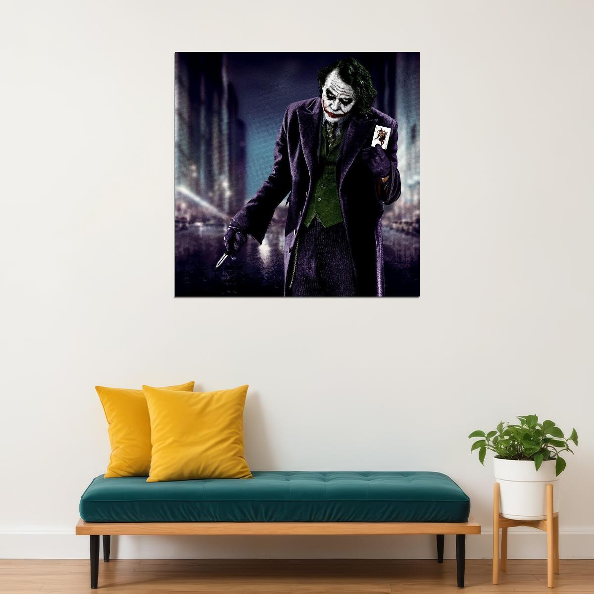 The Joker The Dark Knight Movie Poster Iconic Dc Villain Art Print Heath Ledger - xonomax