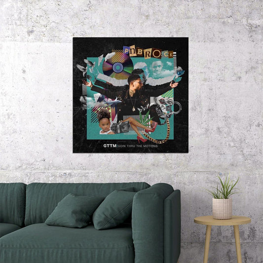 Pnb Rock Gttm: Goin Thru The Motions Album Cover Art Rap Music Poster Wall Print - xonomax