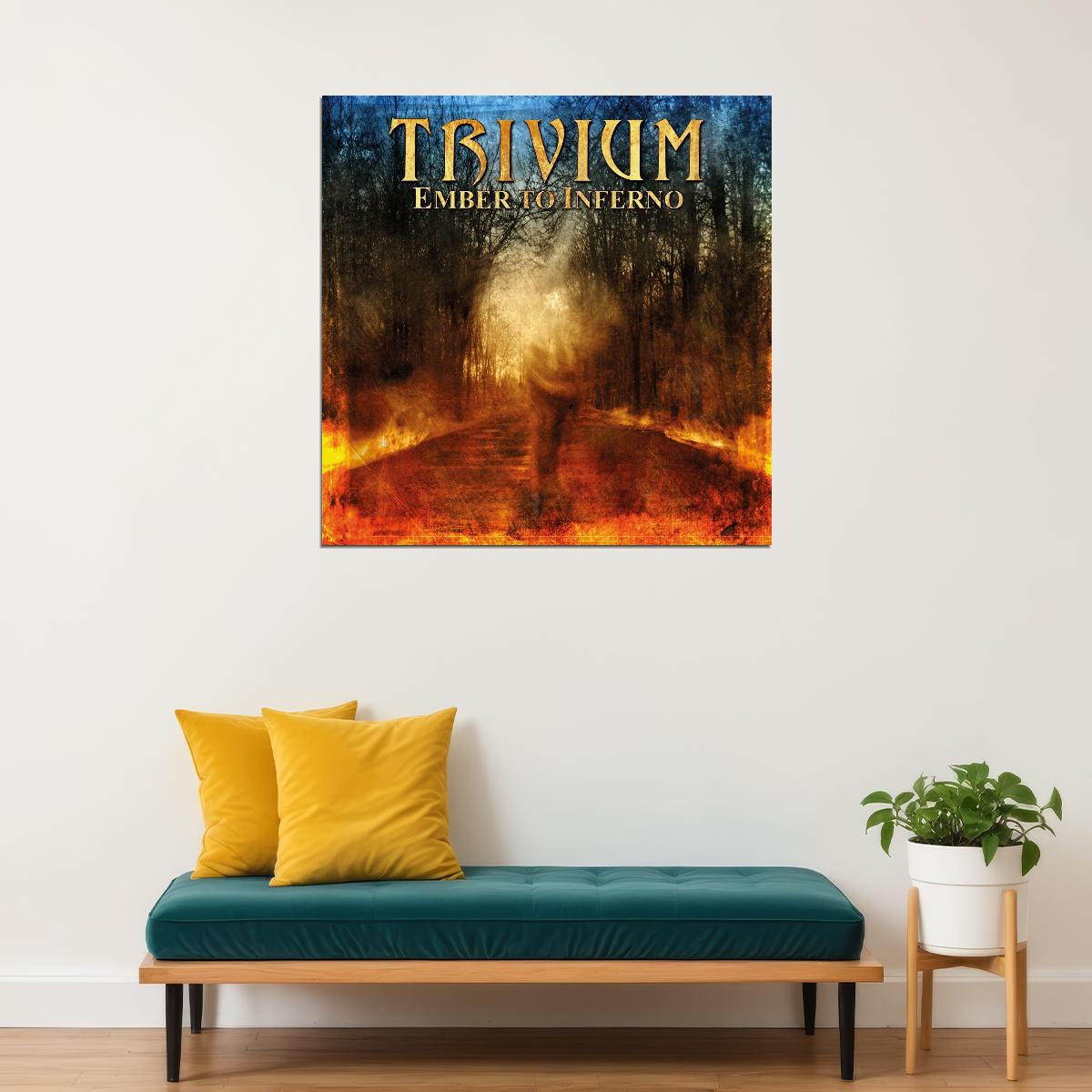 Trivium Ember To Inferno Album Cover Art Rock Music Poster Heavy Metal Band Music Print