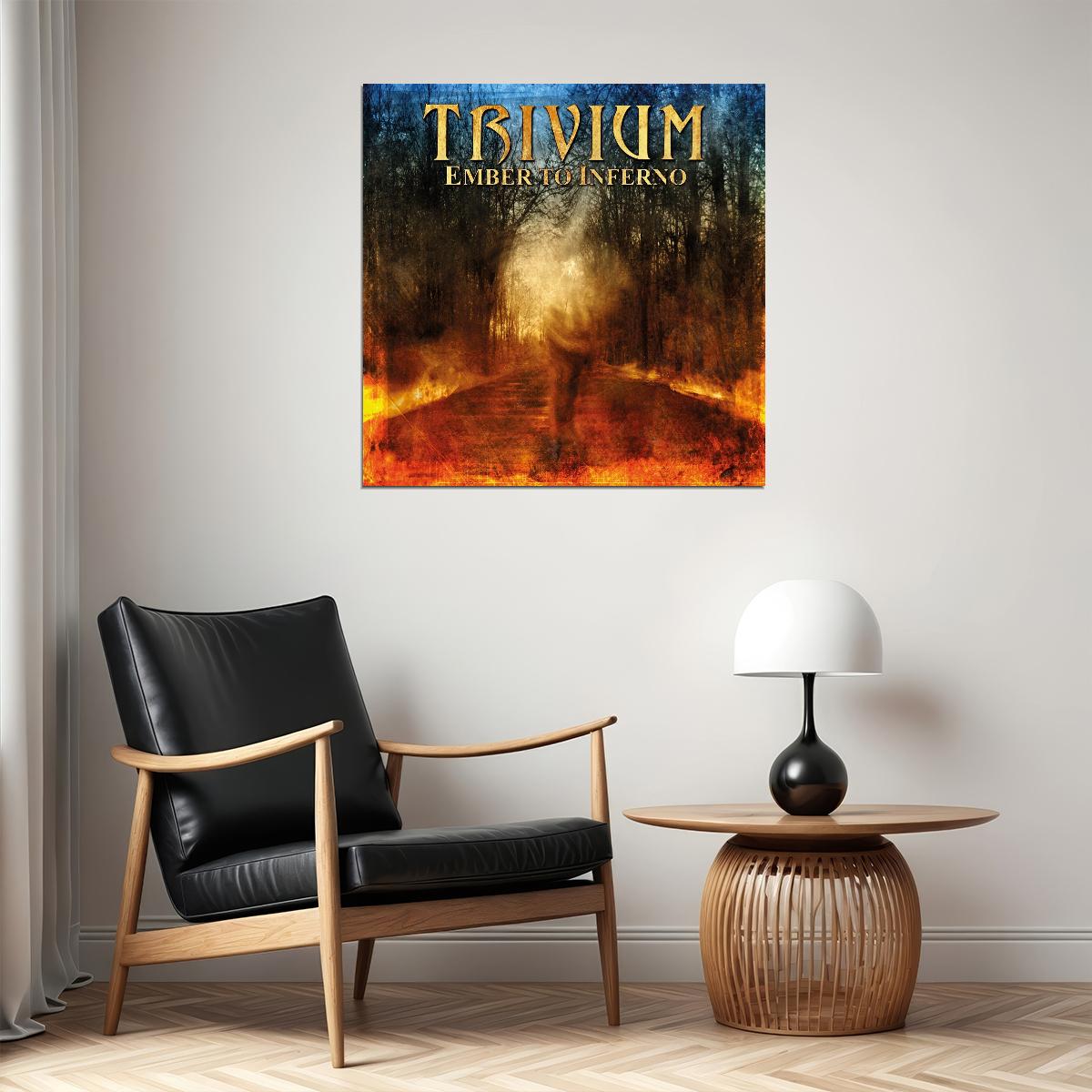 Trivium Ember To Inferno Album Cover Art Rock Music Poster Heavy Metal Band Music Print