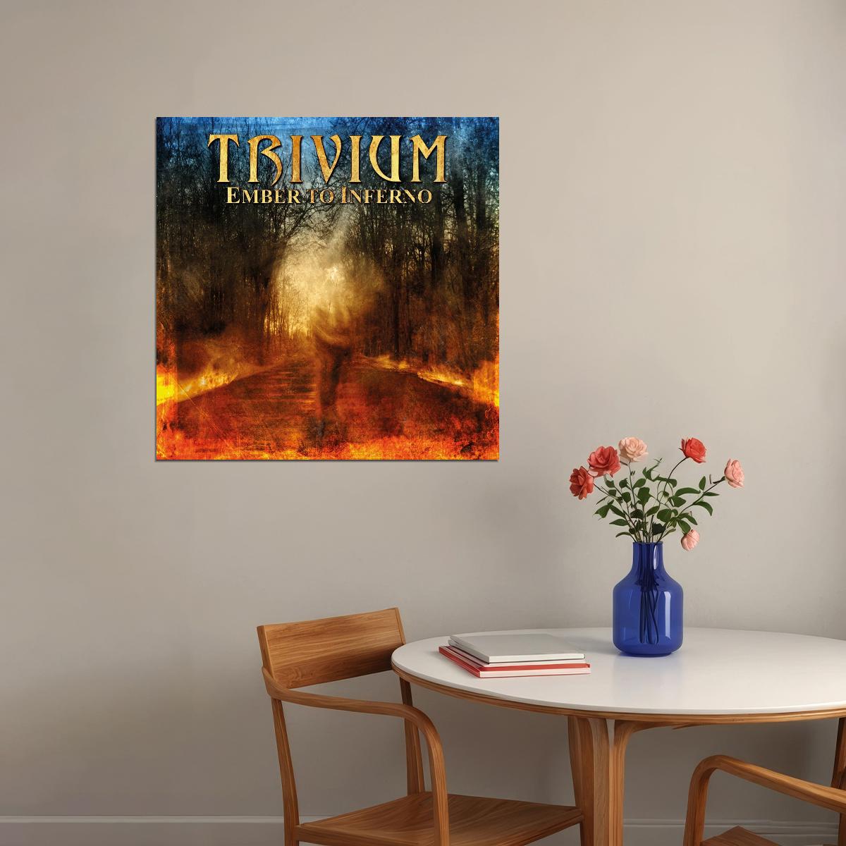 Trivium Ember To Inferno Album Cover Art Rock Music Poster Heavy Metal Band Music Print