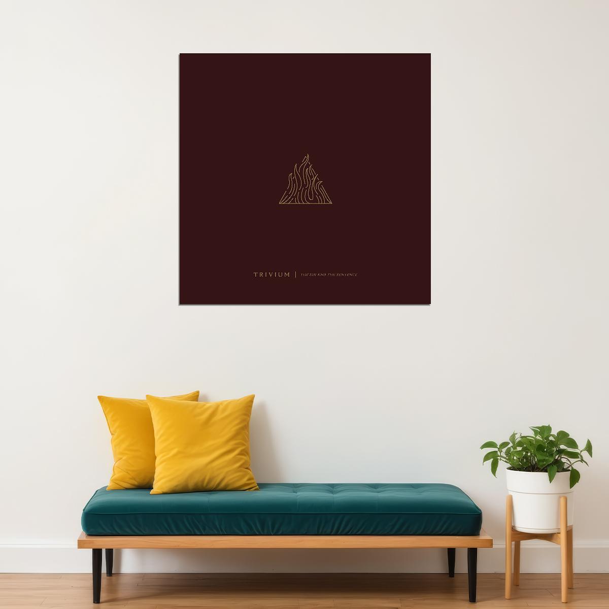 Trivium The Sin And The Sentence Album Cover Art Rock Music Poster Heavy Metal Band Music Print