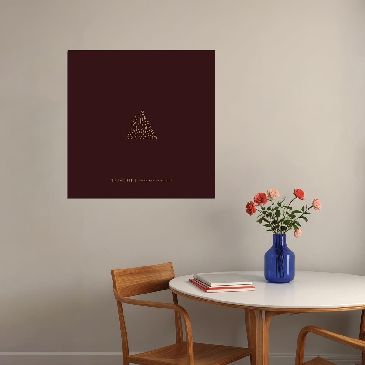 Trivium The Sin And The Sentence Album Cover Art Rock Music Poster Heavy Metal Band Music Print