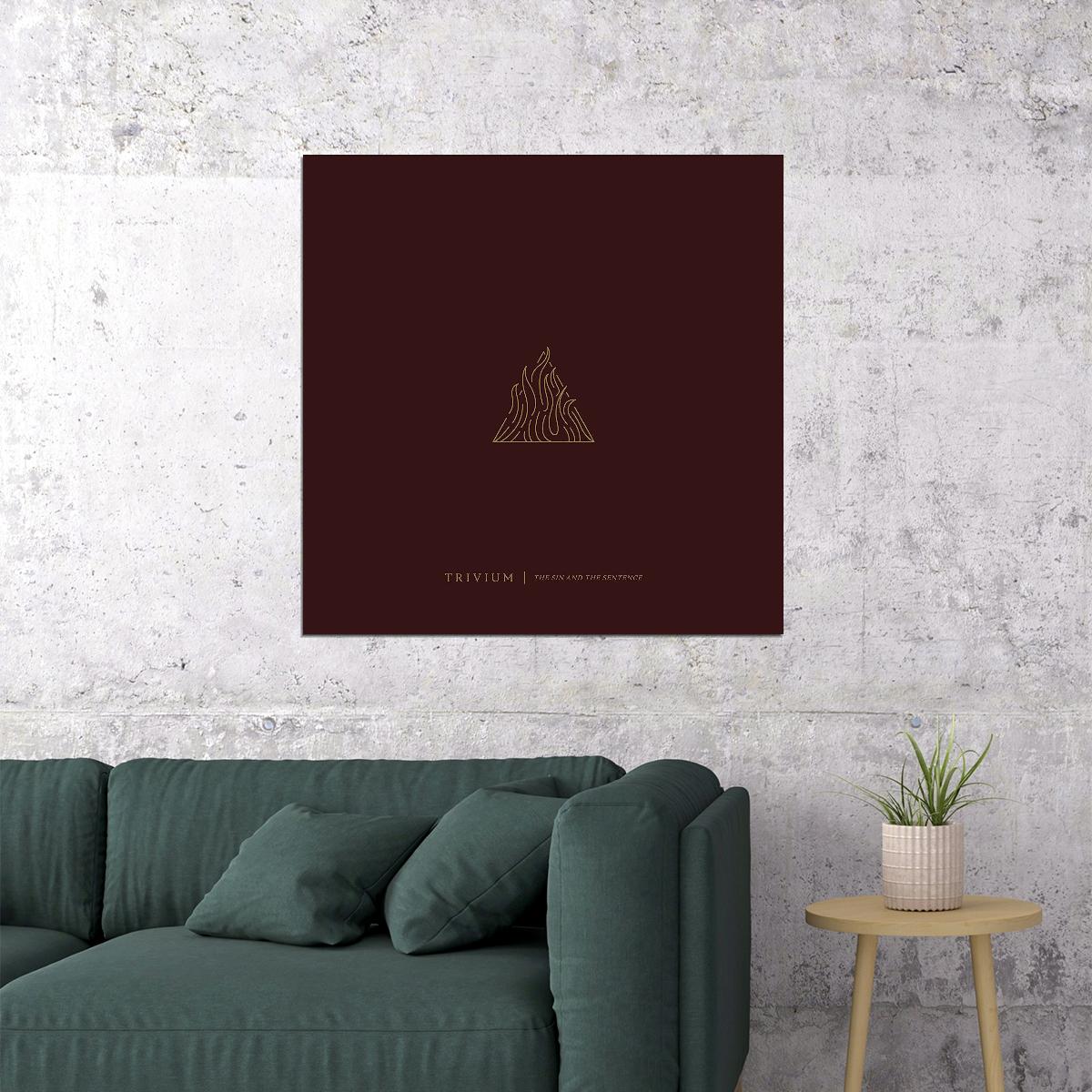 Trivium The Sin And The Sentence Album Cover Art Rock Music Poster Heavy Metal Band Music Print