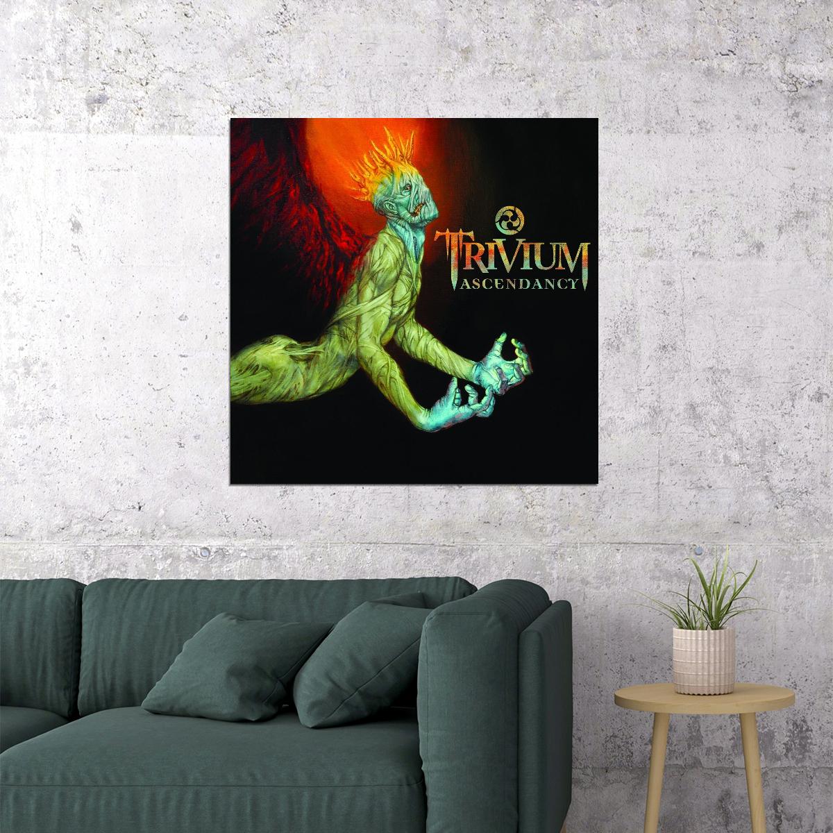 Trivium Ascendancy Album Cover Art Rock Music Poster Heavy Metal Band Music Print