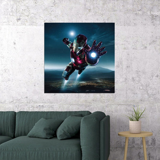 Iron Man Movie Poster Marvel Comics Superhero Wall Art Film Print - xonomax